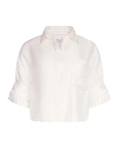 TWP Next Ex Striped Cropped Shirt | Thumbnail 1 TWP Next Ex Striped Cropped Shirt | Thumbnail 1