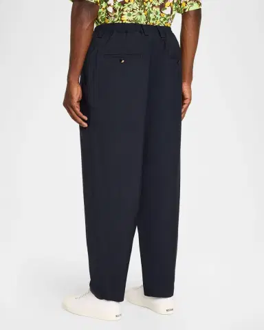 Marni Men's Loose-Fit Stretch Pleated Pants | Thumbnail 3