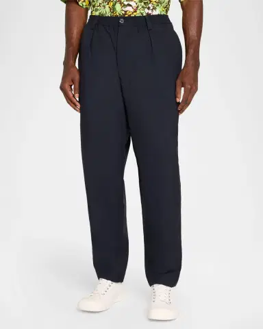 Marni Men's Loose-Fit Stretch Pleated Pants | Thumbnail 4