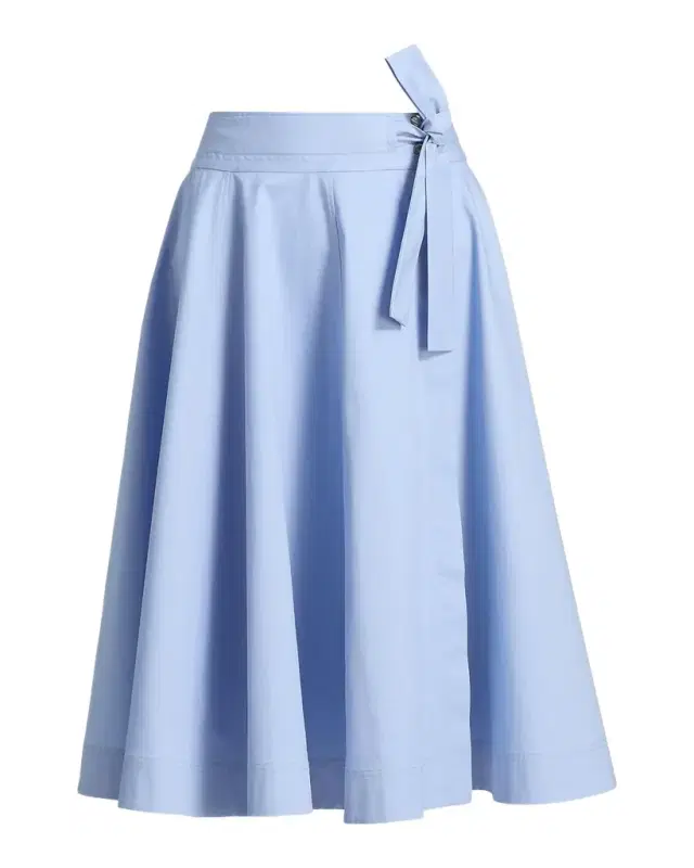 DEREK LAM 10 CROSBY Sage Cotton-Twill Wrap Skirt