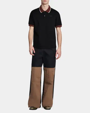 Marni Men's Short-Sleeve Cotton Pique Polo Shirt | Thumbnail 2 Marni Men's Short-Sleeve Cotton Pique Polo Shirt | Thumbnail 2