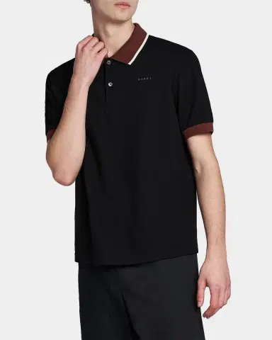Marni Men's Short-Sleeve Cotton Pique Polo Shirt | Thumbnail 5 Marni Men's Short-Sleeve Cotton Pique Polo Shirt | Thumbnail 5