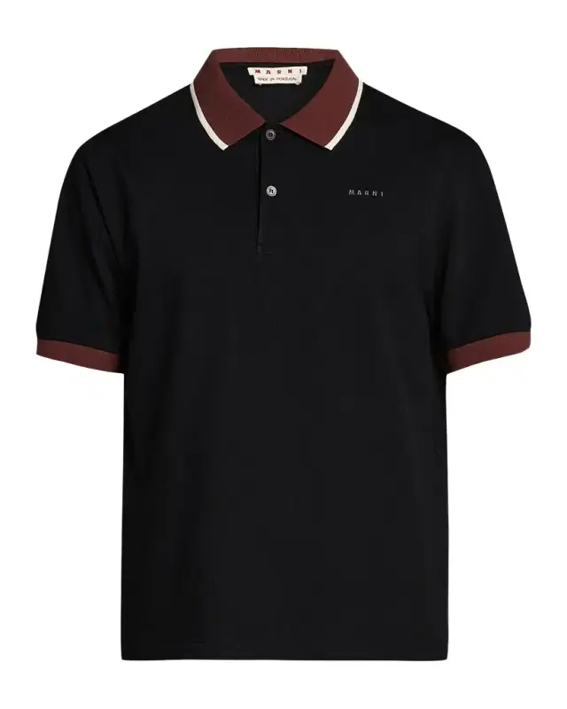 Marni Men 's Short-Sleeve Cotton Pique Polo Shirt