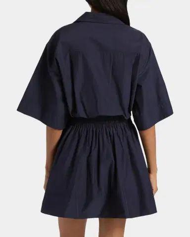 DEREK LAM 10 CROSBY Sabrina Cotton-Poplin Drawstring Mini Dress | Thumbnail 3 DEREK LAM 10 CROSBY Sabrina Cotton-Poplin Drawstring Mini Dress | Thumbnail 3