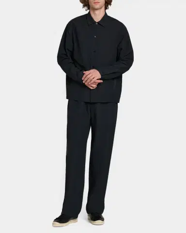 Jil Sander Men 's Water-Repellent Tech Button-Down Shirt | Thumbnail 2