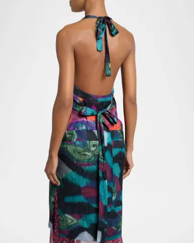 Dries Van Noten Halter Marble-Print Top | Thumbnail 3