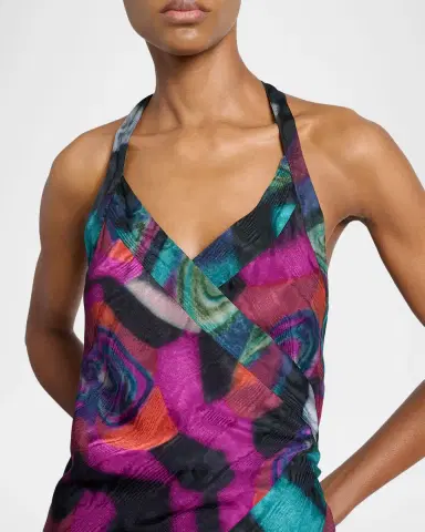 Dries Van Noten Halter Marble-Print Top | Thumbnail 5