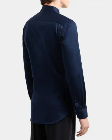 Giorgio Armani Men's Cotton Jersey Sport Shirt | Thumbnail 3 Giorgio Armani Men's Cotton Jersey Sport Shirt | Thumbnail 3