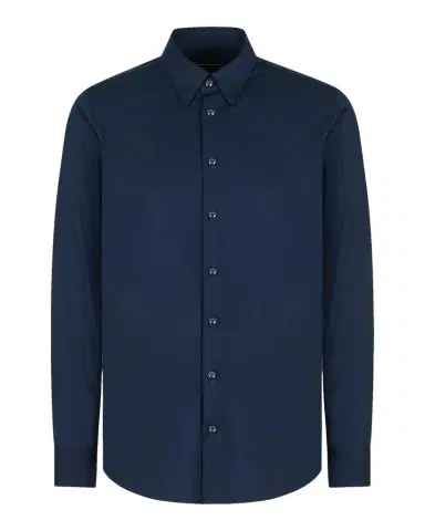 Giorgio Armani Men's Cotton Jersey Sport Shirt | Thumbnail 1 Giorgio Armani Men's Cotton Jersey Sport Shirt | Thumbnail 1