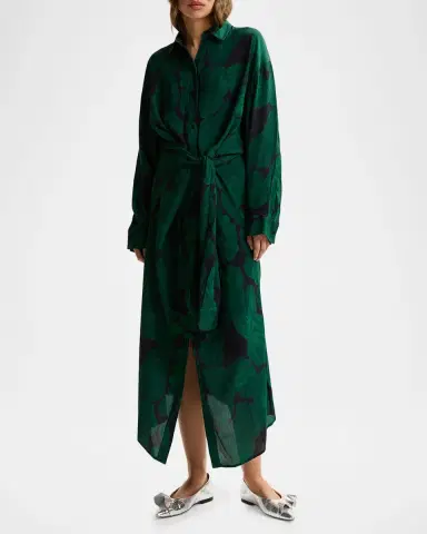 Essentiel Antwerp Kamila Tie-Waist Maxi Shirtdress | Thumbnail 2 Essentiel Antwerp Kamila Tie-Waist Maxi Shirtdress | Thumbnail 2