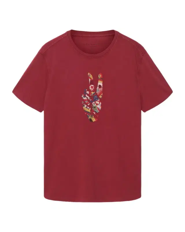 John Varvatos Men 's Peace Sign Crewneck T-Shirt