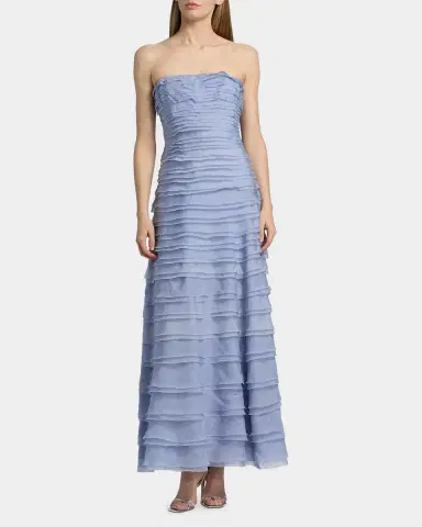 Amur Pepper Strapless Layered Gown | Thumbnail 4 Amur Pepper Strapless Layered Gown | Thumbnail 4