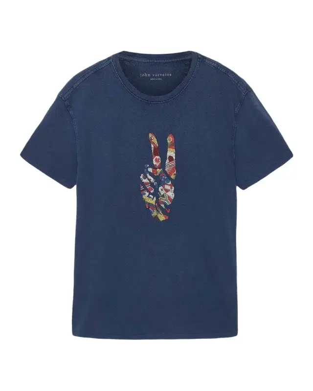 John Varvatos Men 's Peace Sign Crewneck T-Shirt