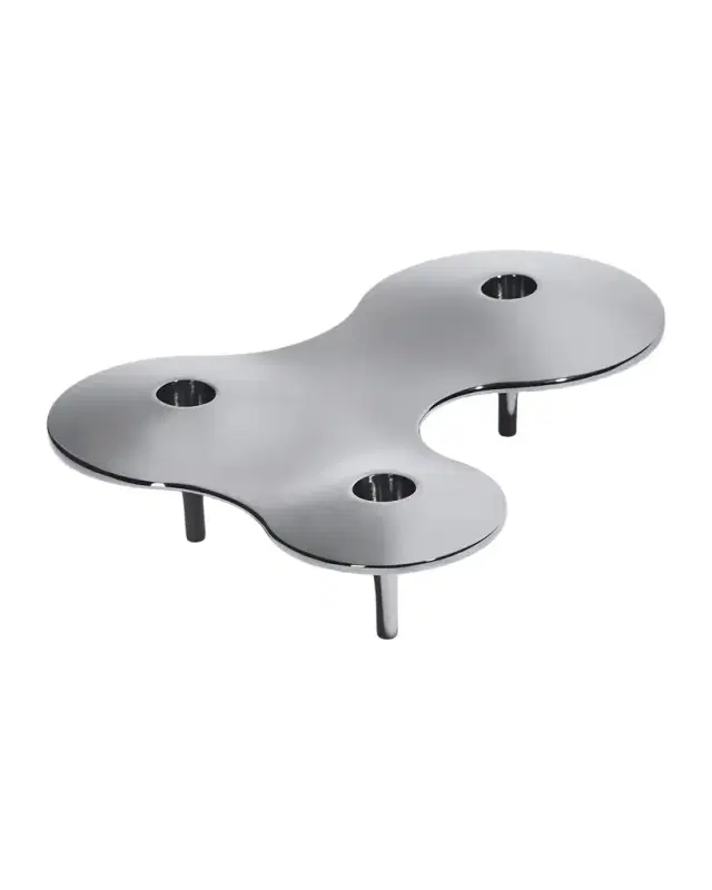 Zaha Hadid Design Cell Stainless Steel Triple Candle Holder