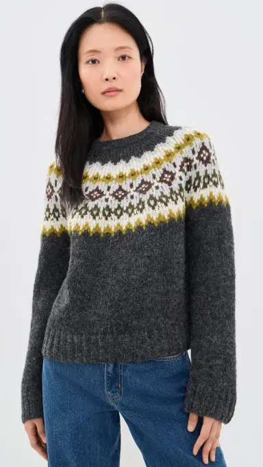 Velvet Edith Alpaca Sweater Multi M | Thumbnail 2