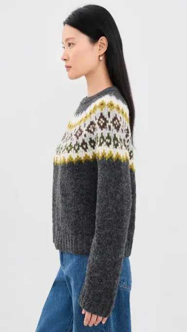 Velvet Edith Alpaca Sweater Multi M | Thumbnail 4