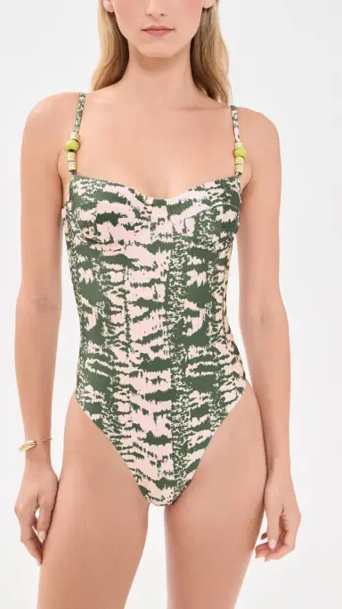PatBo Botanic tripe One Piece Green | Thumbnail 2