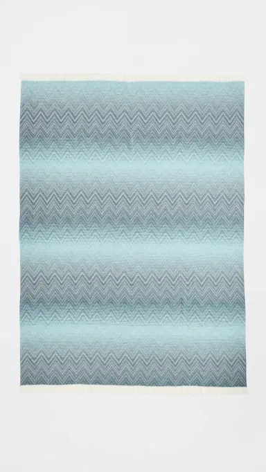 Missoni Timmy Wool Throw Petrol One Size | Thumbnail 3
