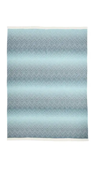 Missoni Timmy Wool Throw Petrol One Size | Thumbnail 5
