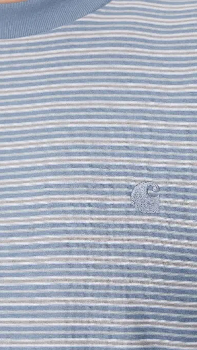 Carhartt WIP Dupree T-Shirt Dupree Stripe/hady Blue | Thumbnail 6