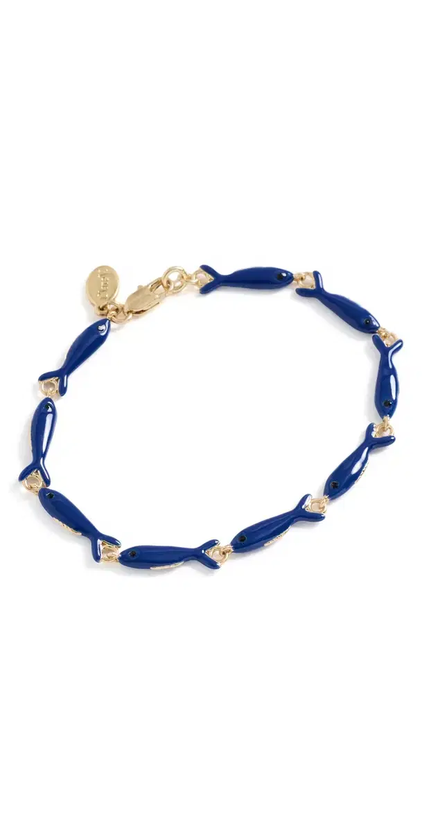 Clare V. Enamel Sardine Bracelet Cobalt One Size