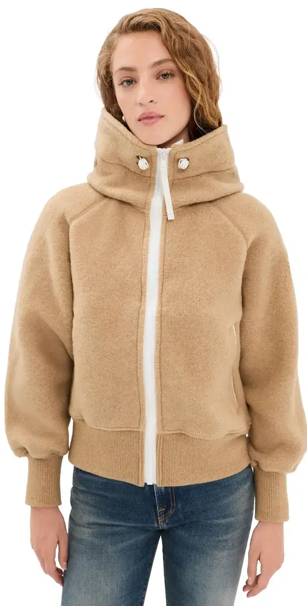 Canada Goose Chilliwack White Disc Fleece Bomber Ecru Beige