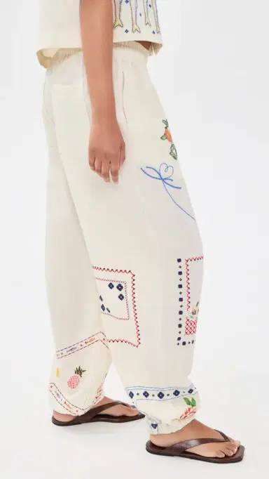 Agua Bendita Toscana Basket Embroidered Pants ulticolor | Thumbnail 4