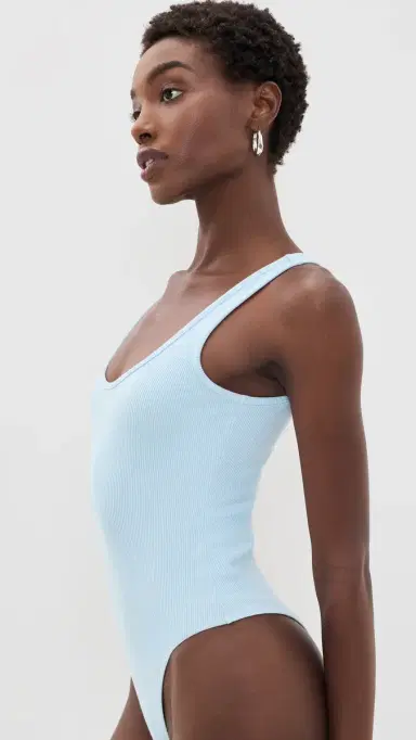 L'Agence Nica Scoop Thong Panty Bodysuit Cool Blue S | Thumbnail 4
