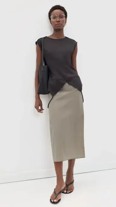 MEIMEIJ Nylon Long Skirt Tea 38 | Thumbnail 5