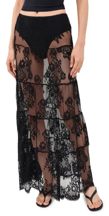 Runaway The Label Enola Tiered Lace Maxi Skirt | Thumbnail 1 Runaway The Label Enola Tiered Lace Maxi Skirt | Thumbnail 1