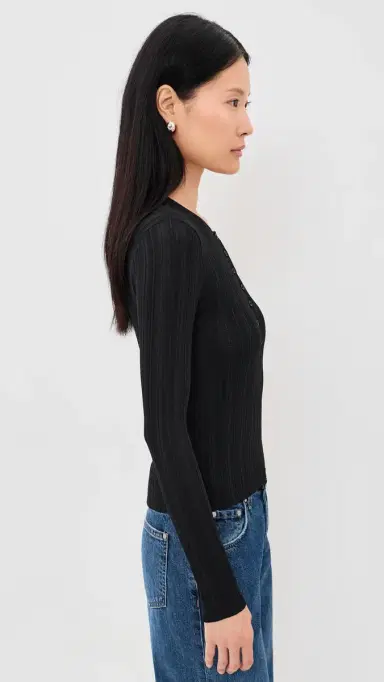 Z Supply Rowena Fine Knit Tee Black | Thumbnail 4 Z Supply Rowena Fine Knit Tee Black | Thumbnail 4