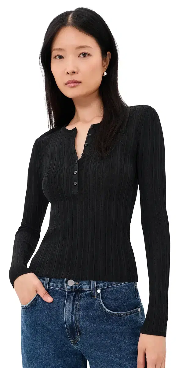 Z Supply Rowena Fine Knit Tee Black