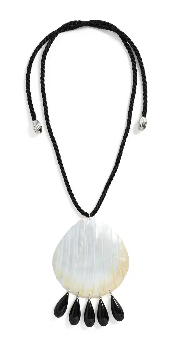Julietta Iris Necklace Black/Pearl One Size