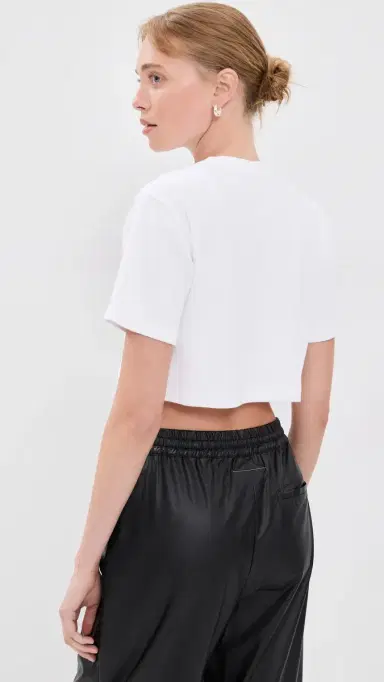 Off-White Off Stamp Rib Cropped Tee White/Black | Thumbnail 3 Off-White Off Stamp Rib Cropped Tee White/Black | Thumbnail 3