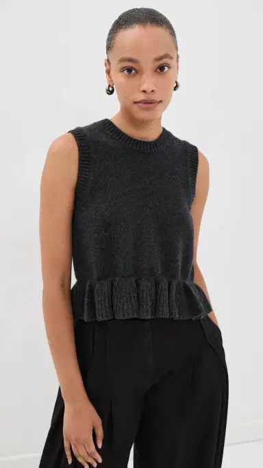 Cecilie Bahnsen Bill Vest Charcoal Grey | Thumbnail 2 Cecilie Bahnsen Bill Vest Charcoal Grey | Thumbnail 2