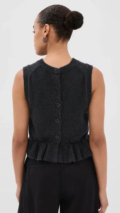 Cecilie Bahnsen Bill Vest Charcoal Grey | Thumbnail 3 Cecilie Bahnsen Bill Vest Charcoal Grey | Thumbnail 3