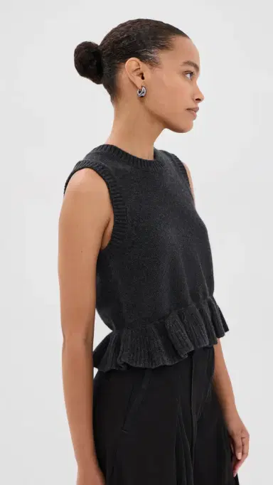Cecilie Bahnsen Bill Vest Charcoal Grey | Thumbnail 4 Cecilie Bahnsen Bill Vest Charcoal Grey | Thumbnail 4