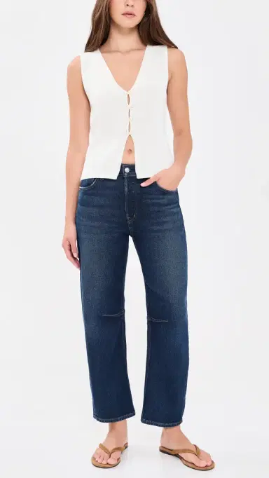 Madewell Darted Barrel Jeans Midnight Stone Wash | Thumbnail 5 Madewell Darted Barrel Jeans Midnight Stone Wash | Thumbnail 5