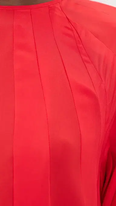 Lee Mathews Lily Silk Midi Dress Red 2 | Thumbnail 6
