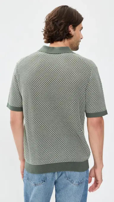 Madewell Short Sleeve titch Polo tormy pruce | Thumbnail 3