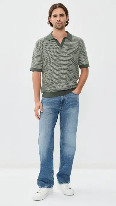 Madewell Short Sleeve titch Polo tormy pruce | Thumbnail 5