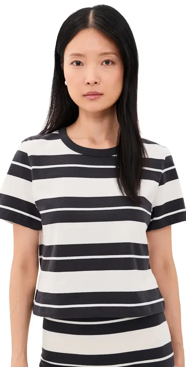 Z Supply tellan triped Tee Ash Black