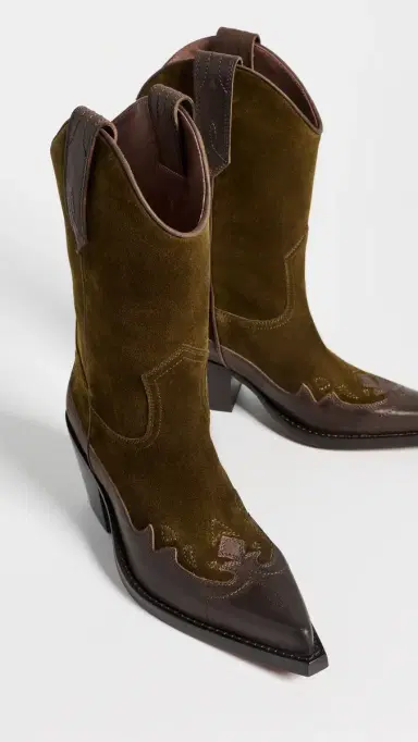 Paris Texas Dakota Mid-Calf Embroidered Boots Tundra/Ebano 37 | Thumbnail 5