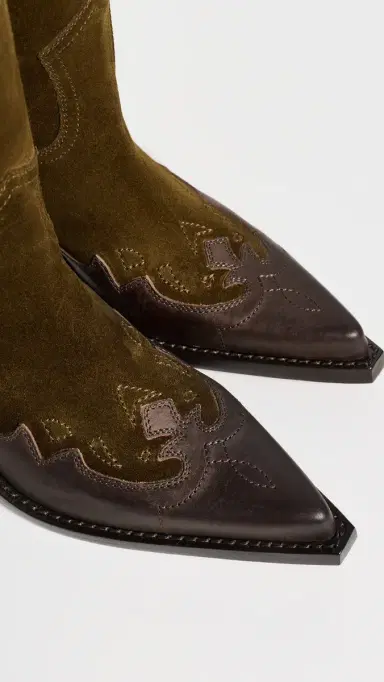 Paris Texas Dakota Mid-Calf Embroidered Boots Tundra/Ebano 37 | Thumbnail 6