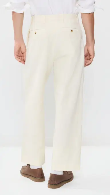 PS Paul Smith Double Pleat Trousers Natural | Thumbnail 3 PS Paul Smith Double Pleat Trousers Natural | Thumbnail 3