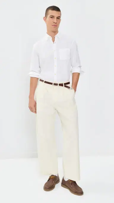PS Paul Smith Double Pleat Trousers Natural | Thumbnail 5 PS Paul Smith Double Pleat Trousers Natural | Thumbnail 5