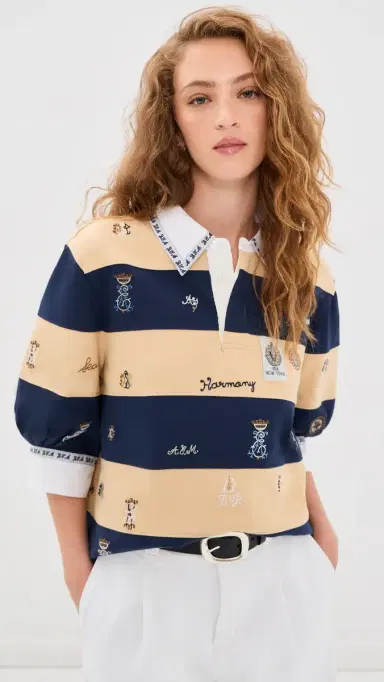 Sea Juliet Embroidered Rugby Top Multi | Thumbnail 2
