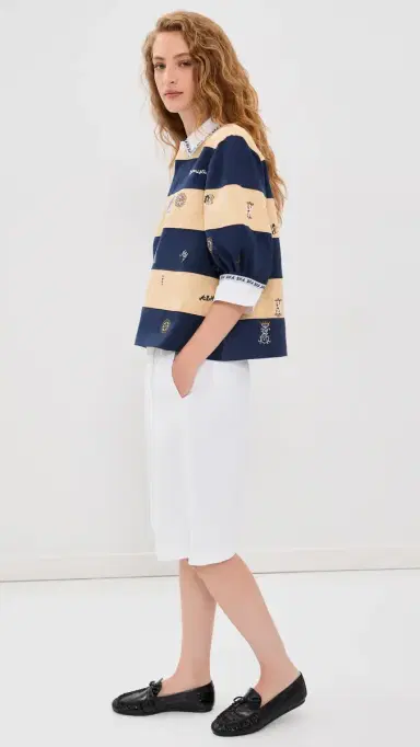 Sea Juliet Embroidered Rugby Top Multi | Thumbnail 4