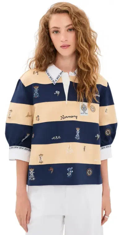 Sea Juliet Embroidered Rugby Top Multi | Thumbnail 1