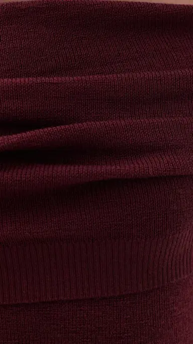 susana monaco Light Merino Off Shoulder Sweater Beaujolais | Thumbnail 6